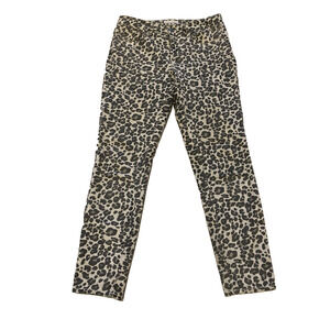 Loft Made and Loved Womens Modern Skinny Pants Size 2 Cheetah Jeans Mob Wife